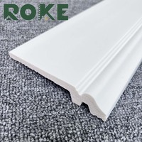 Plinthe en PS ROKE durable, facile à installer, résistante à l'usure, pour la décoration intérieure des hôtels, villas, sous-sols et escaliers