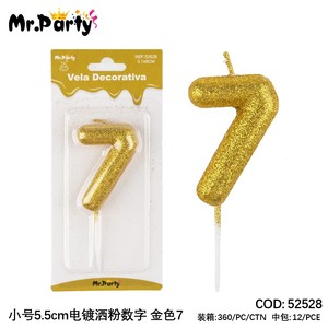 Candele per torta di buon compleanno fatte a mano bastoncini di cera decorativi senza fumo per feste bar nuovo anno Easter Diwali multiuso - Product Image 1