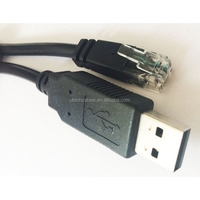 Cable Adaptador de Programación USB 2.0 RJ11 Utech, Chipset FTDI, Blindaje Trenzado, Conductores de Cobre Puro, PVC, Certificado RoHS, 1 Año de Garantía