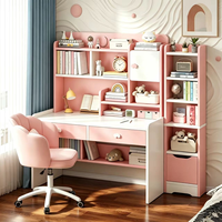 Bureau d'étude avec étagère, ensemble bureau et chaise pour écoliers, ensemble bureau et chaise pour enfants et étudiants