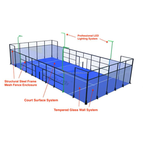 Pista de Pádel Reforzada para Exteriores TOSHIMI THP04 para Zonas de Huracanes con Vidrio Templado y Acabado Anticorrosión, Estructura Resistente - Product Image 2