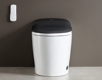 WC intelligent avec chasse d'eau automatique, lavage arrière/bidet, siège chauffant réglable, télécommande incluse, drainage en S