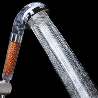 Pommeau de douche transparent de filtre de pierre d'ion négatif à haute pression d'économie d'eau de haute qualité de vente chaude avec le système de filtre