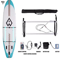 JTRDA Lumières LED pour paddle board, kayak, glisse nocturne, étanche, tube fluorescent coloré, télécommande, portable, SUP gonflable