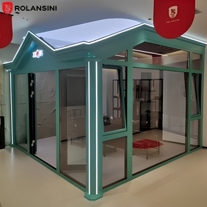 Serre <span class=keywords><strong>de</strong></span> jardin Rolansini TUSCANY US1 avec double vitrage trempé, gazebo, enclos <span class=keywords><strong>de</strong></span> jardin, toit incliné, design contemporain - Product Image 1