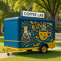 Camion de nourriture multifonction Desserts Bubble Tea Camion de nourriture entièrement équipé Remorque mobile de boulangerie de crème glacée avec cuisine complète