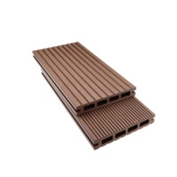 Planche de terrasse en WPC moderne antidérapante et imperméable, surface en grain de bois de teck massif, système de clic, garantie 5 ans Sayruo, ignifuge, respectueux de l'environnement