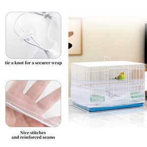 Cage à oiseaux en métal et fer avec éléments en plastique pour l'élevage de perruches peonies et d'oiseaux de villa - Product Image 3