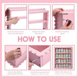 <b>Wall</b> <b>Mounted</b> Spice Rack Wooden Storage <b>Shelf</b> Rectangle Shape For Kitchen Living Room Display With Rotatable Movable Organizer - Product Image 2
