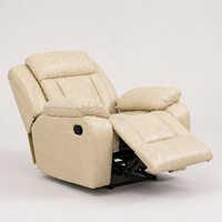 Ensemble de canapés inclinables manuels extensibles modernes 3+2+1 avec console et porte-gobelets, en cuir et structure en bois, pour salon, vente en gros