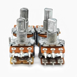 Prix usine OEM/ODM Commutateur Électronique 100K 500K Logarithmique 16mm Stéréo Cannelé Rotation Potentiomètre B503 - Product Image 4