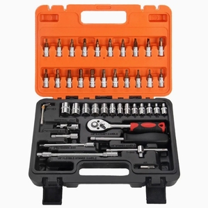 <span class=keywords><strong>Behappy</strong></span> Ensemble d'outils de réparation automobile universel de 37 pièces Clé à tête à dégagement rapide Outils de véhicule pratiques en acier - Product Image 3