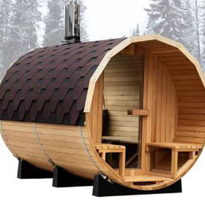 Salle de douche à vapeur design moderne Bain à remous Sauna en bois de cèdre Cabine de douche extérieure Sauna à baril pour traitement corporel - Product Image 4
