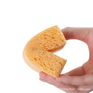 Éponge rectangulaire en pulpe de bois épaissie pour la vaisselle et le nettoyage de cuisine, en coton naturel, dégraissante puissante - Product Image 5