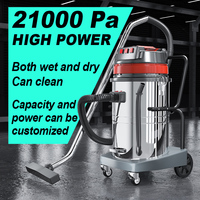 1500W 2400W 4500W Industriestaubsauger mit 106L/s Luftdurchsatz und 70L Kapazität für die Hygiene in Verarbeitungsanlagen