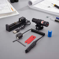 Visée laser en aluminium Red Dot avec batterie rechargeable haute puissance et haute qualité et chargeur USB
