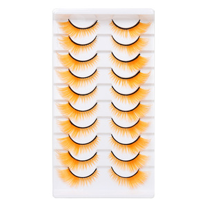 रंगीन पूर्ण पट्टी आंखों के हाथों से बना हुआ फ्फी रंगीन चमक नाटकीय लंबी मोटी बिल्ली लोमड़ी आंख की चमक - Product Image 6