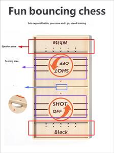 Juego de Ajedrez de Madera Interactivo Personalizable de Primera Calidad, Juego Educativo de Ritmo Rápido para Dos Jugadores, Juguete de Mesa para Batallas, Juego Familiar para la Noche, para Padres - Product Image 5