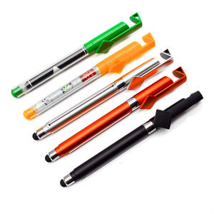Factory Direct Sale Promotional Advertising Ballpoint Pen Plastic Flag Banner 1.0mm Features Phone Stand Touch <b>Screen</b> - Product Image 1