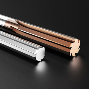 HUHAO HRC55 cuatro/seis flautas, escariador de ranura recta, fresa de carburo de metal, cortador de ranurado de metal CNC 2010081701 - Product Image 4