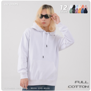Peso pesado 100% algodón sudaderas <span class=keywords><strong>con</strong></span> capucha en blanco hombres logotipo impreso personalizado hombres 450 Gsm grueso Unisex francés Terry sudaderas <span class=keywords><strong>con</strong></span> capucha sueltas - Product Image 4