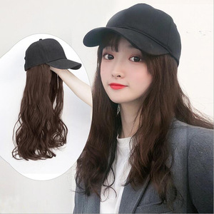 Casquette de baseball personnalisée <span class=keywords><strong>en</strong></span> gros avec perruque intégrée, <span class=keywords><strong>en</strong></span> tissu synthétique, style image, pour fête, toutes saisons, avec tresse - Product Image 5
