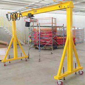 Huada Schwerindustrie 1000kg Mini Mobiler Höhenverstellbarer Faltbarer Tragbarer Aluminium-Portalkran mit Motorgetriebe 10m Hubhöhe - Product Image 3