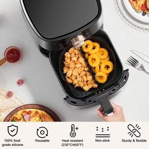 Accessoires pour <span class=keywords><strong>friteuse</strong></span> à air en silicone pliable, bols réutilisables, plaque de cuisson, four pour <span class=keywords><strong>friteuse</strong></span> à air de 3 à 5 litres, doublures de panier, pot - Product Image 4