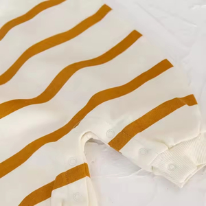 بذلة فضفاضة مخططة بأكمام طويلة للأطفال بحجم كبير وليوت مريحة للرضع - Product Image 6