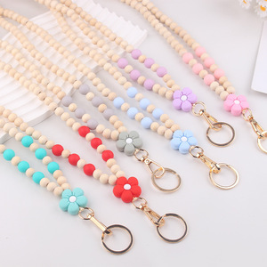 <span class=keywords><strong>Collier</strong></span> lanière perlé motif floral tendance, pendentif porte-clés fait main avec anneau porte-clés, joli porte-<span class=keywords><strong>badge</strong></span> et breloque de sac <span class=keywords><strong>pour</strong></span> le bureau - Product Image 6