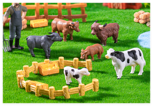 Figuras <span class=keywords><strong>de</strong></span> Animales <span class=keywords><strong>de</strong></span> Granja al <span class=keywords><strong>por</strong></span> Mayor, Miniaturas para Casa <span class=keywords><strong>de</strong></span> Muñecas, Vaca, Yak, Plástico PVC, Estatuas Realistas, Miniaturas 3D para Jardín, Juguetes para Niños - Product Image 3