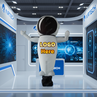 Prix d'usine AIRTECH Ballon gonflable Spaceman Air Dancer Astronaute personnalisé avec éclairage 8-10 pieds Alimenté par prise Étanche et résistant au vent