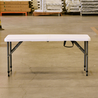 Table de camping pliable, design pliable central, réglable en hauteur sur 3 niveaux, table de pique-nique utilitaire pour la maison, le bureau et l'extérieur