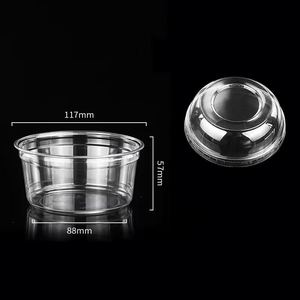 Gobelets en plastique PET de qualité alimentaire 8oz 12oz 14oz 16oz 24oz 32oz pour desserts, salades, fruits et collations avec logo personnalisé - Product Image 5