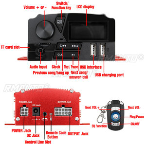 Motorcycle Waterproof Bluetooth <b>Speakers</b> 4 Channel <b>Amplifier</b> SD Card USB Stick FM MP3 Player Music Sound Audio Stereo AMP System - Product Image 4