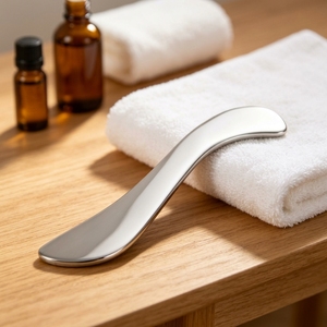 Grattoir musculaire en acier inoxydable 304, masseur facial Gua Sha, outil pour tissus mous et fascia, écologique, lifting complet du corps - Product Image 5