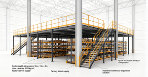 Custom Heavy Duty Steel Mezzanine Floor Platform for Warehouse Storage Expansion - Product Image 3