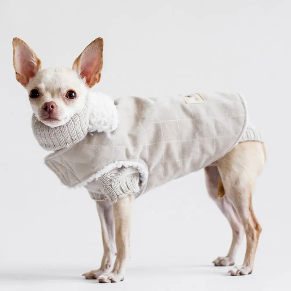 Qiqu Pet Supplies Custom New Designer apparel clothes accessories and clothing winter warm coat jacket for small chihuahua dogs