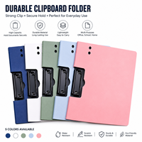 Carpeta de Documentos Personalizada F1703 A4 de Plástico PP Esmerilado con Clip Metálico Resistente, Bolsa de Almacenamiento, Organizador de Documentos Escolares