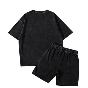 Conjunto deportivo personalizado con logotipo para hombre, camiseta, pantalones cortos, ropa de verano, ropa deportiva, ropa de gimnasio, ropa de fitness, ropa deportiva transpirable - Product Image 2