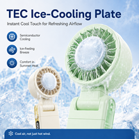 Ventilateur portable à clipser sur la ceinture, rechargeable, mini ventilateur personnel pour l'extérieur avec technologie de refroidissement par glace