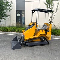 Mini Compact Skid Steer Loader Tipe Ride-on dengan Hidrolik Tambahan Bersertifikasi CE untuk Pekerjaan Kebun Perkebunan, Skid Steer Track Kecil