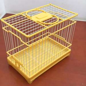 Jaula Portátil Pequeña de Plástico y Acero para Aves Vivas con Cajón y Cerradura - Product Image 2