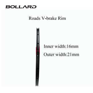 ขอบล้อจักรยาน Bollard 700C แบบ Clincher ความลึก 30/40 มม. 24 รู รองรับเบรค V แบบสองชั้น CV/<span class=keywords><strong>FV</strong></span> ขนาดยาง 23C/25C/28C ผลิตจากอลูมิเนียมอัลลอยด์เคลือบผิวแบบอะโนไดซ์ - Product Image 6