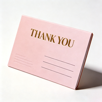 Étiquette personnalisée en papier texturé, carte pliante de marque, carte de remerciement, accessoire cadeau pour boutique, carte pour emballage de produits de détail