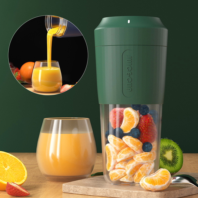 Portable Blender 350ML Wireless Rechargeable USB Juicer Cup Fruit Mixer Smoothie Juicer Blender