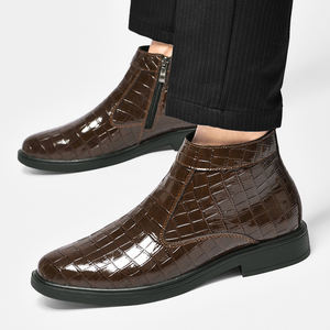 <span class=keywords><strong>Botas</strong></span> Chelsea de Cuero de Marca, <span class=keywords><strong>Botas</strong></span> Formales <span class=keywords><strong>Italianas</strong></span> de Diseñador, <span class=keywords><strong>Botas</strong></span> de Tobillo Casuales de Negocios para Hombre, Zapatos Formales para Hombre - Product Image 5