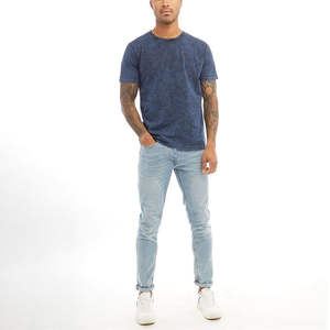 Vente chaude hommes 100% coton biologique coupe régulière o-cou T-Shirt transfert de chaleur imprimé respirant toile tissu 180g en gros - Product Image 4