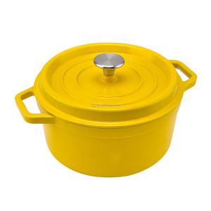 Casserole ronde grande capacité à double poignée, en fonte émaillée antiadhésive, type Dutch Oven - Product Image 3