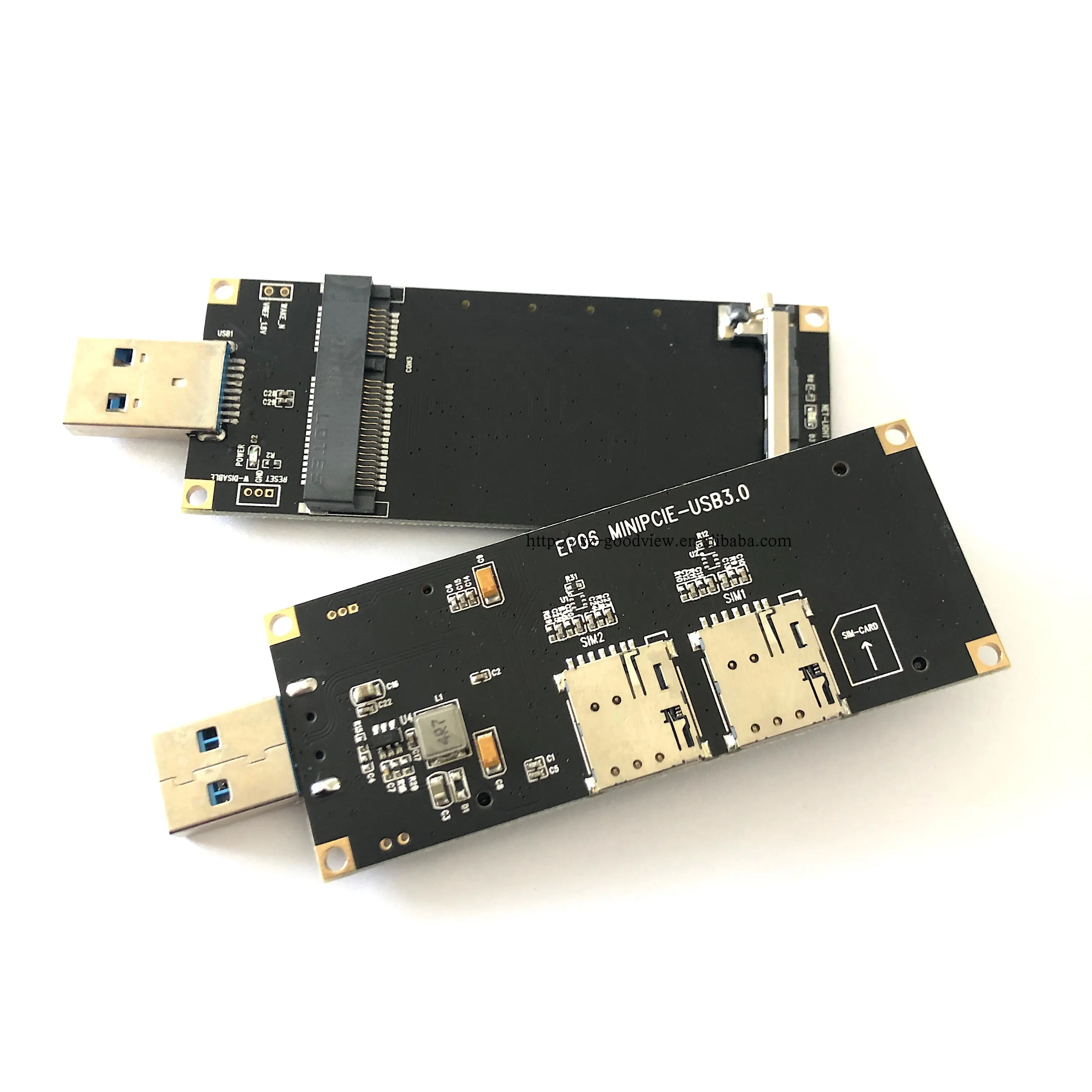EP06 MINIPCIe to USB3.0 어댑터 보드, EP06-E EP06-A 위한 더블 SIM 카드 슬롯